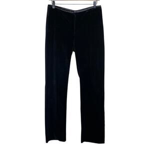 Joseph Womens Black Velvet Zipper Closure Straight Leg Business Dress Pants